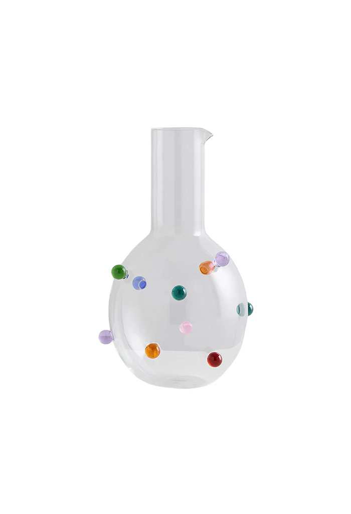 Pomponette Carafe - Clear/ Multi