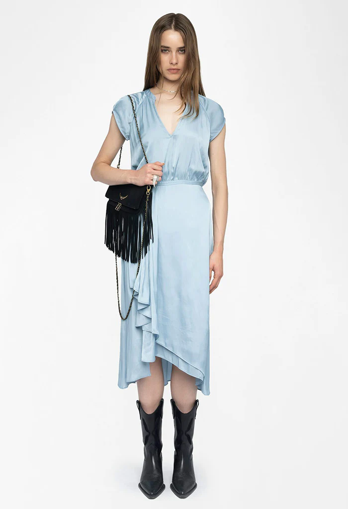 Randall Satin Dress - Cloud - Image 3