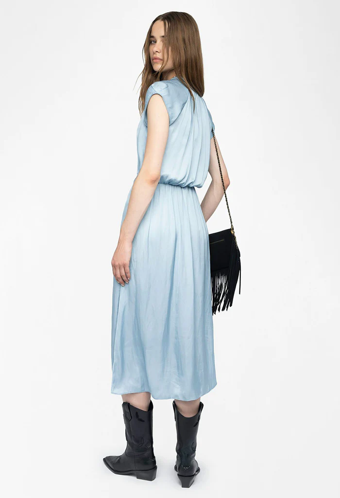 Randall Satin Dress - Cloud - Image 6