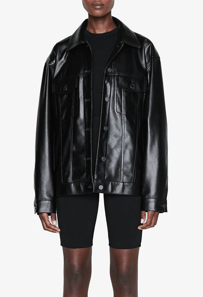 Rory Jacket - Black Recycled Leather - Image 2