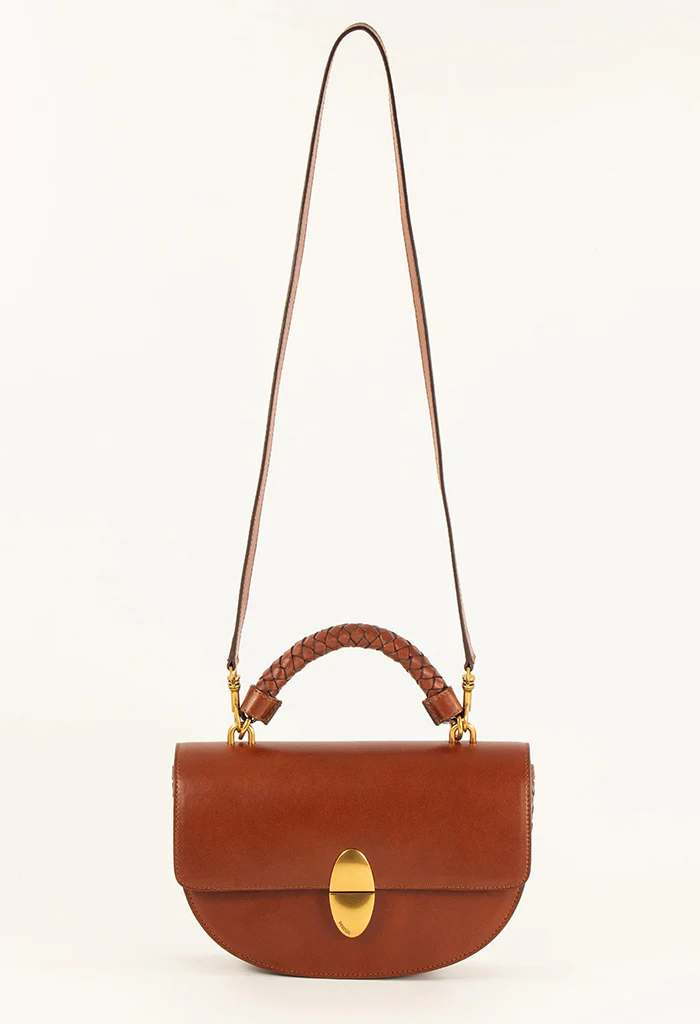Round Tesoro Bag - Cognac Leather - Image 3