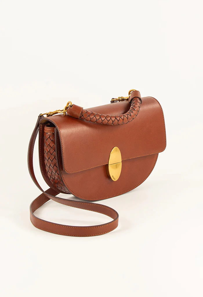 Round Tesoro Bag - Cognac Leather - Image 4