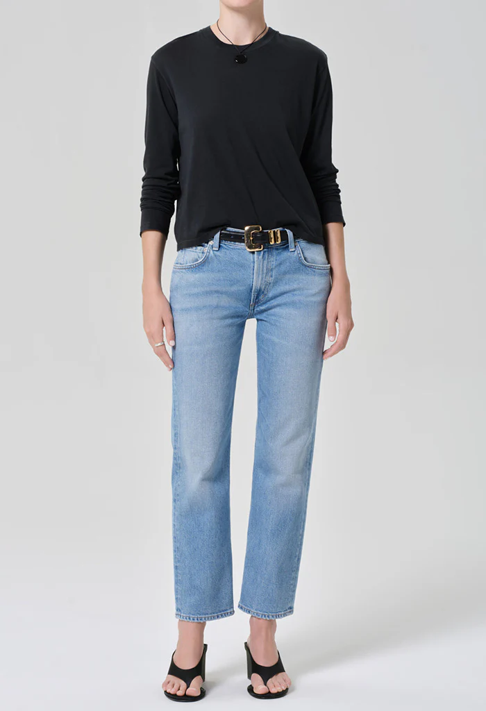 Sabine Cropped Long Sleeve - Washed Black - Image 2