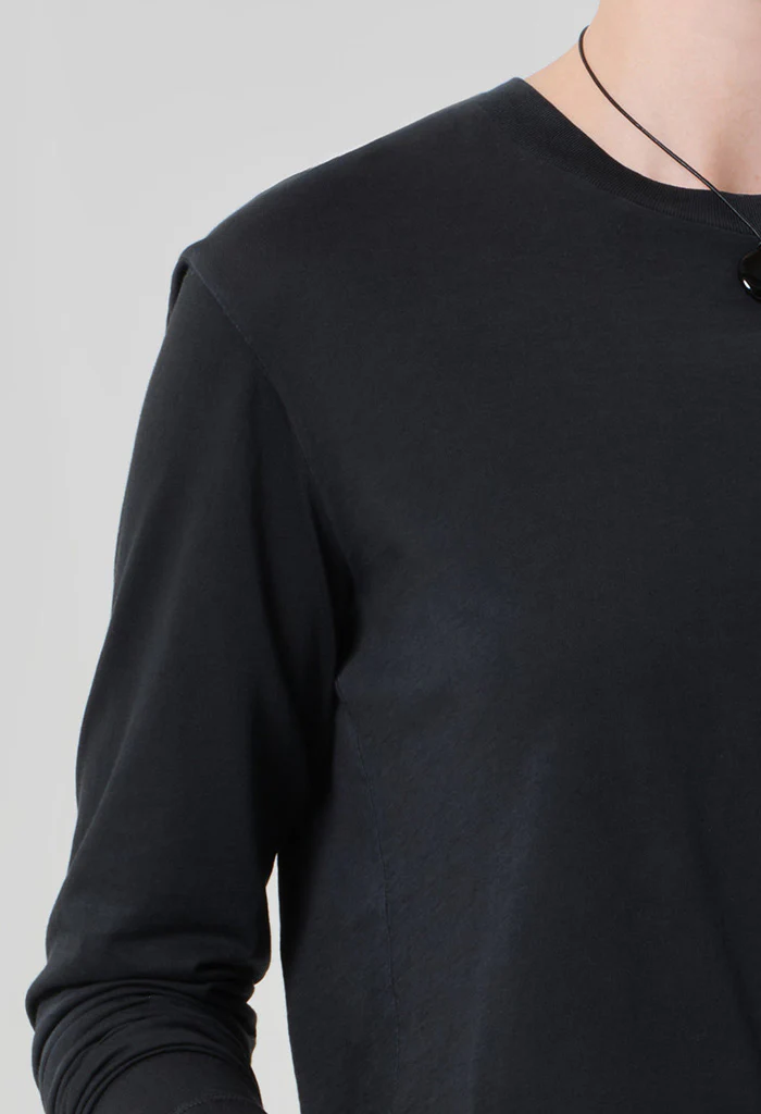 Sabine Cropped Long Sleeve - Washed Black - Image 4