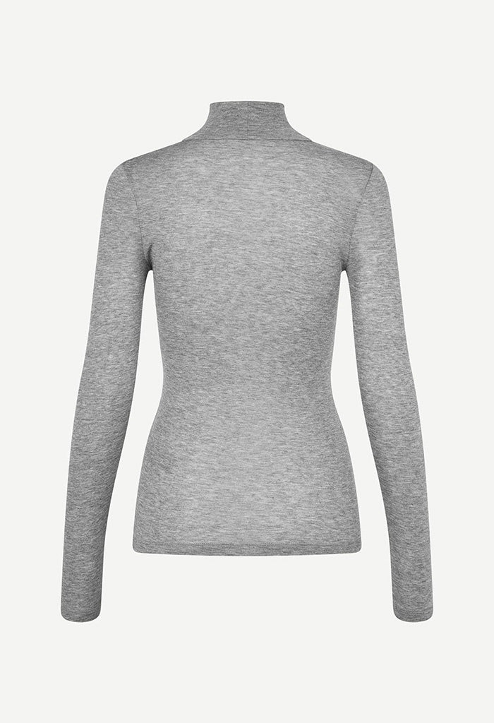 Sadou T-N T-Shirt - Grey Mel - Image 5