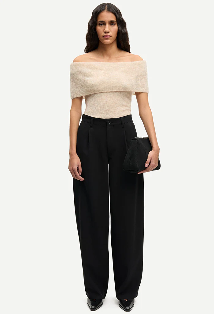 Saharper Pleat Trousers - Black - Image 2