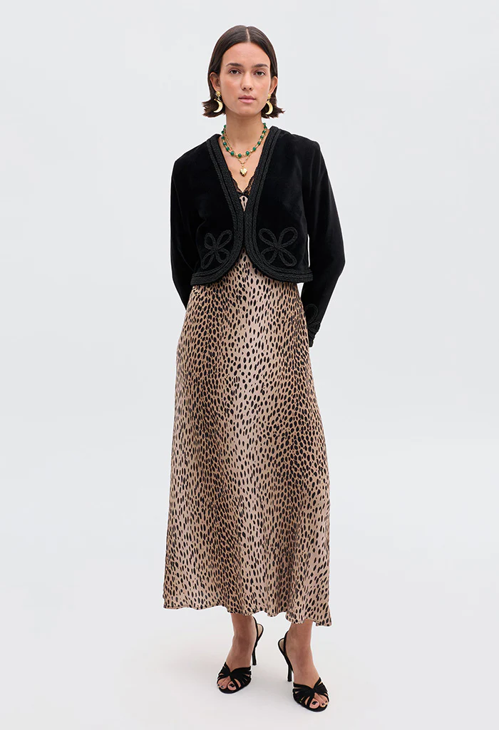 Sandrine Dress - Antelope Spot Black - Image 4