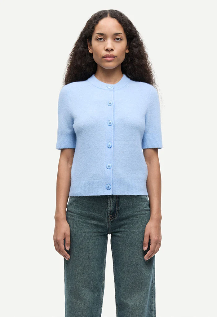 Sanoura SS Cardigan - Cashmere Blue - Image 2