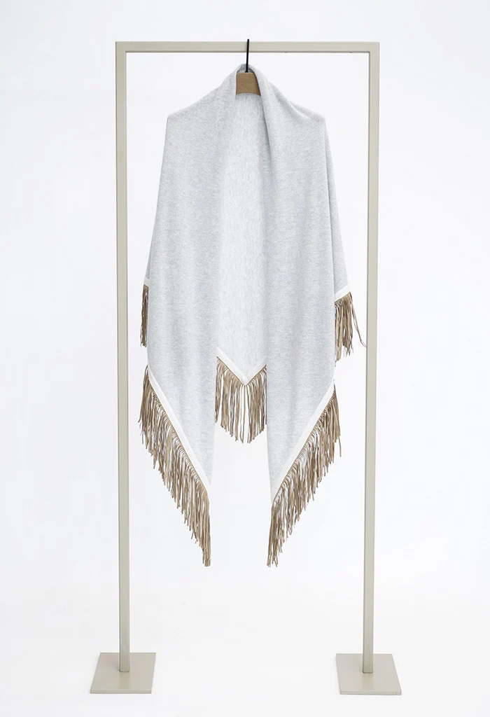 Wool Triangle Scarf - Sanderling Super white - Image 3