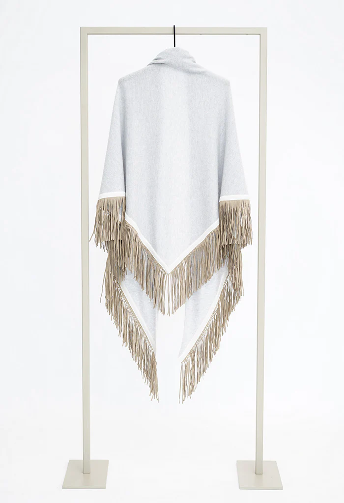 Wool Triangle Scarf - Sanderling Super white - Image 4