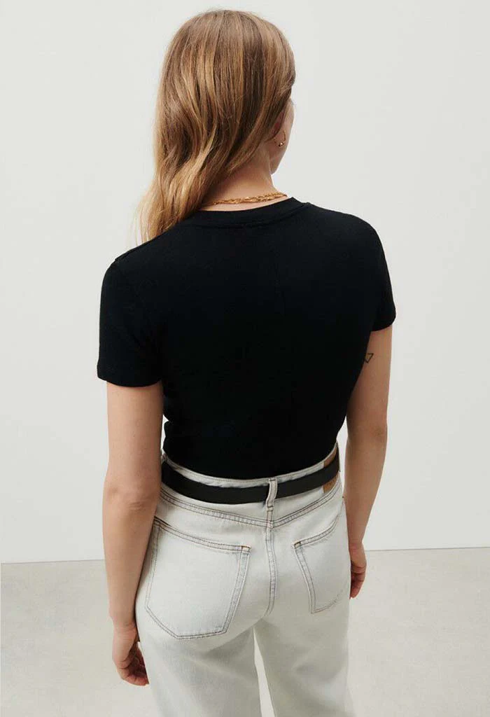 Sonoma Round Collar T-shirt - Black - Image 7