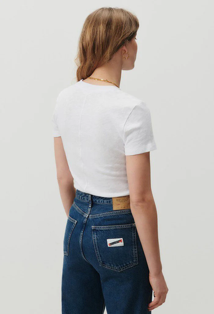 Sonoma Round Collar T-shirt - White - Image 6