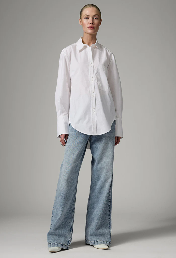 Stella Pocket- Poplina Shirt - Bright White - Image 2