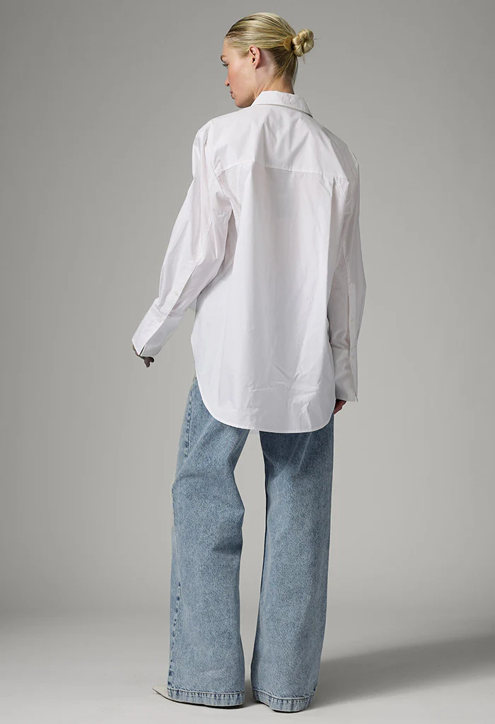 Stella Pocket- Poplina Shirt - Bright White - Image 6