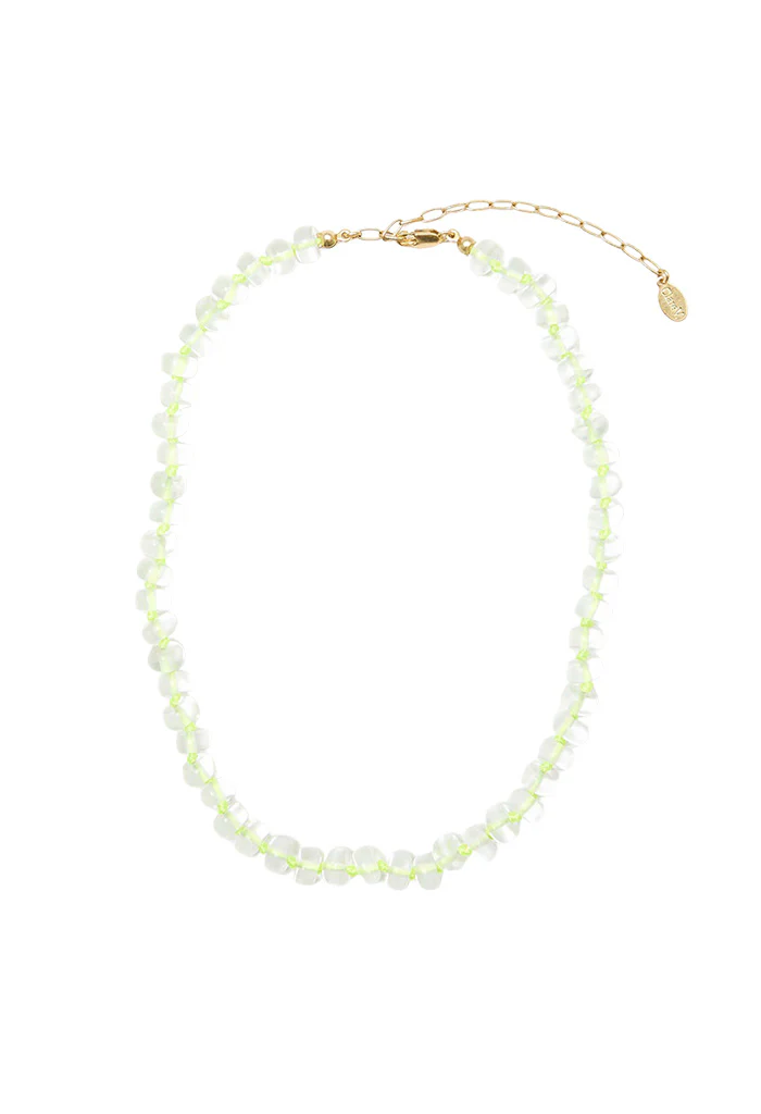 Stone Slice Necklace - Moonstone