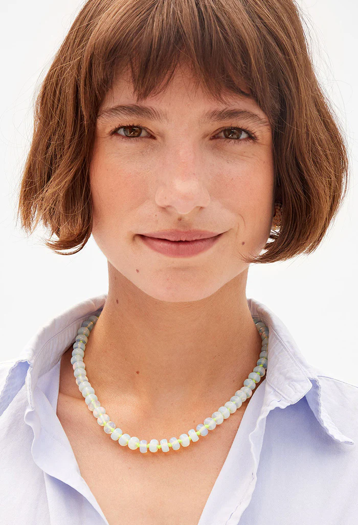 Stone Slice Necklace - Moonstone - Image 2