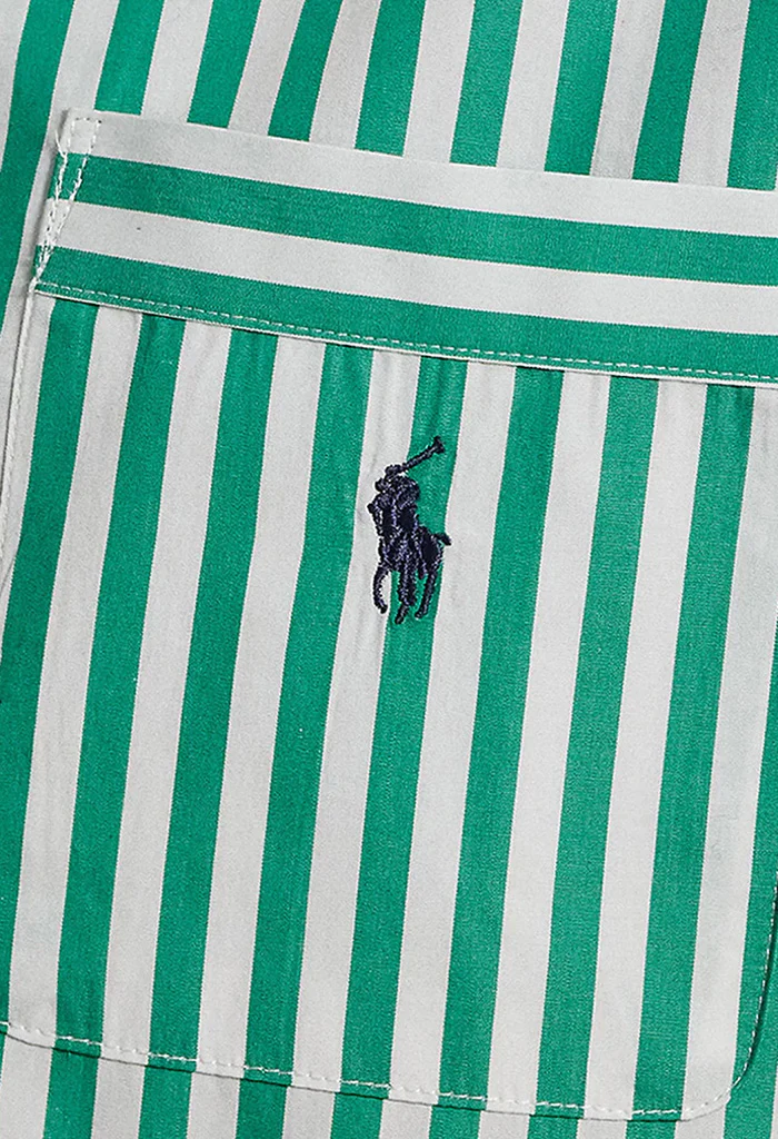 Long Sleeve Striped Pajama set - Vine Green - Image 6