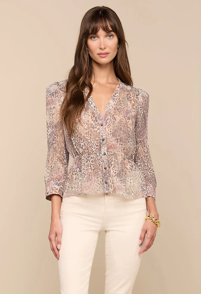 Suri Top - Tan/Mauve Valencia Leopard - Image 3