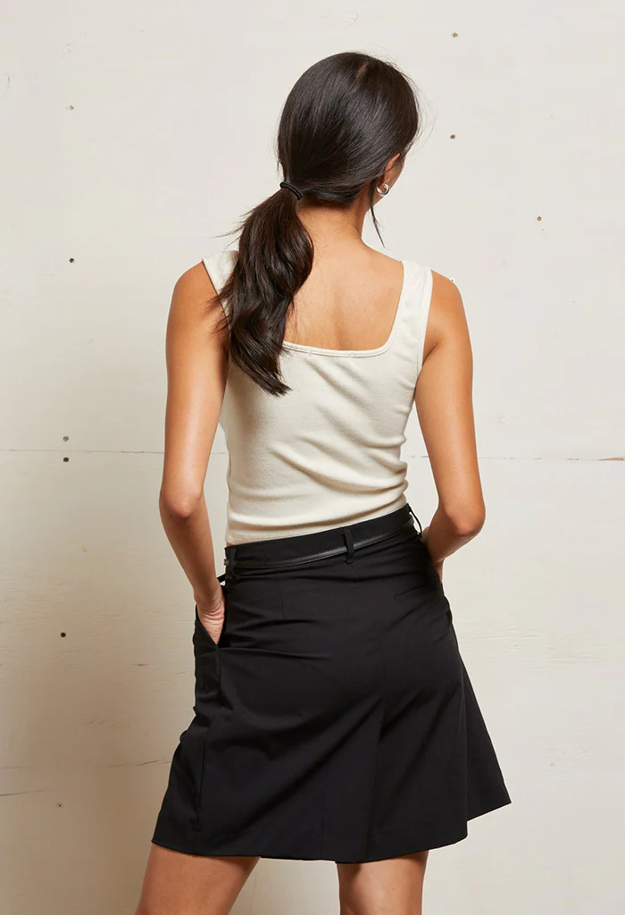 kaitlyn Rib Cropped Tank - Sugar - Image 7
