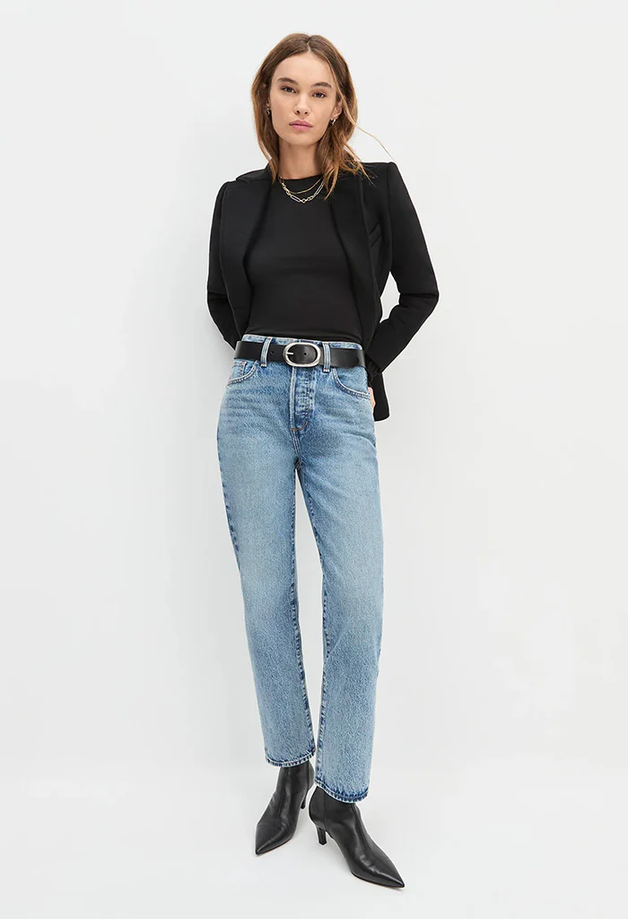 The Jean Belt - Black/Tumbled Nickel - Image 4