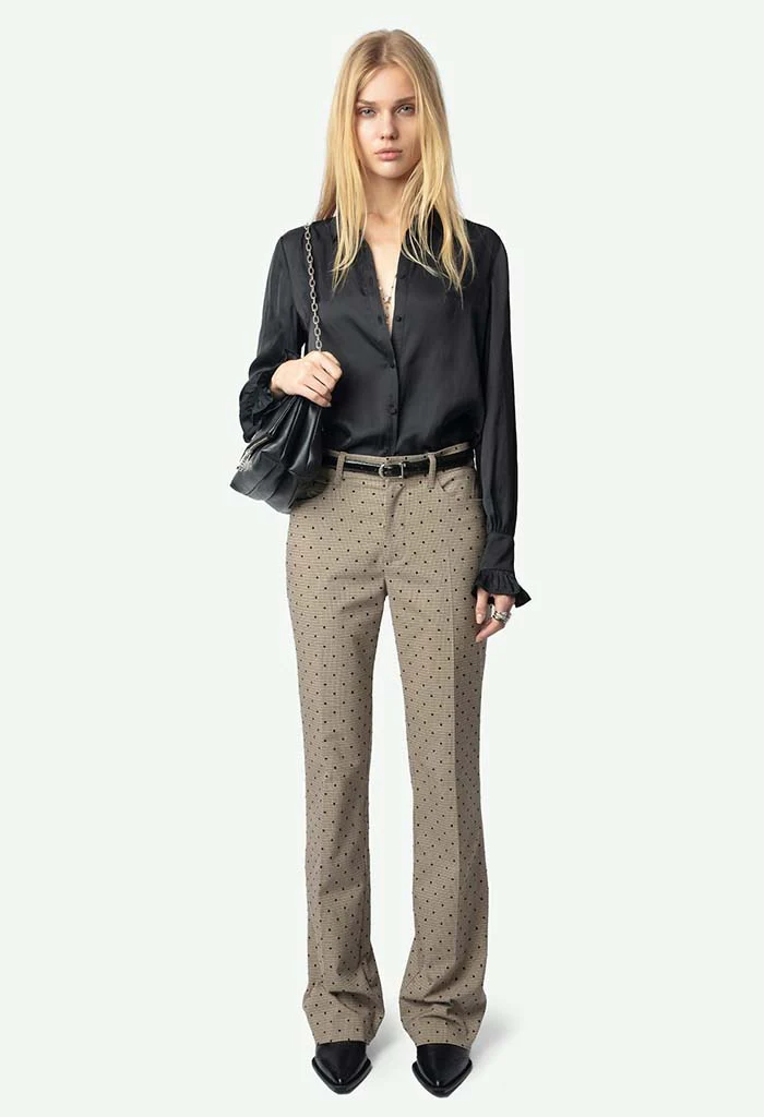 Thely Satin Shirt - Noir - Image 3