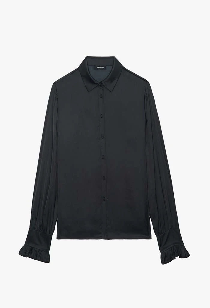 Thely Satin Shirt - Noir - Image 8