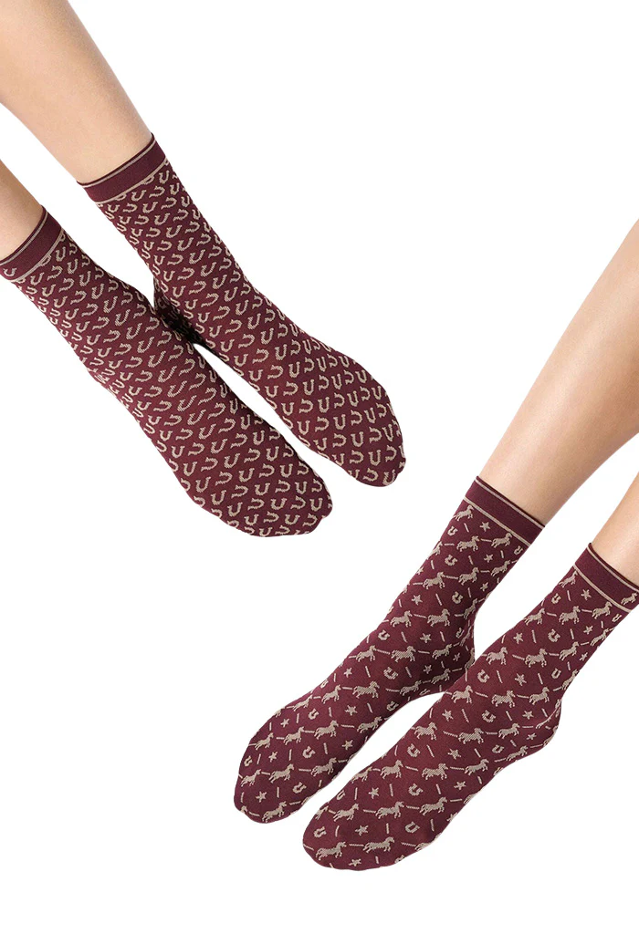 Twins Texas Bipack Opaque Socks - Bordeaux