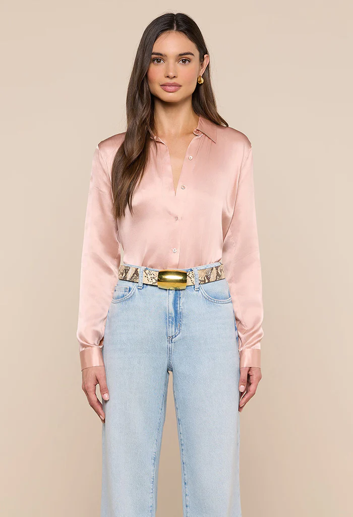 Tyler Silk Blouse - Misty Rose - Image 2