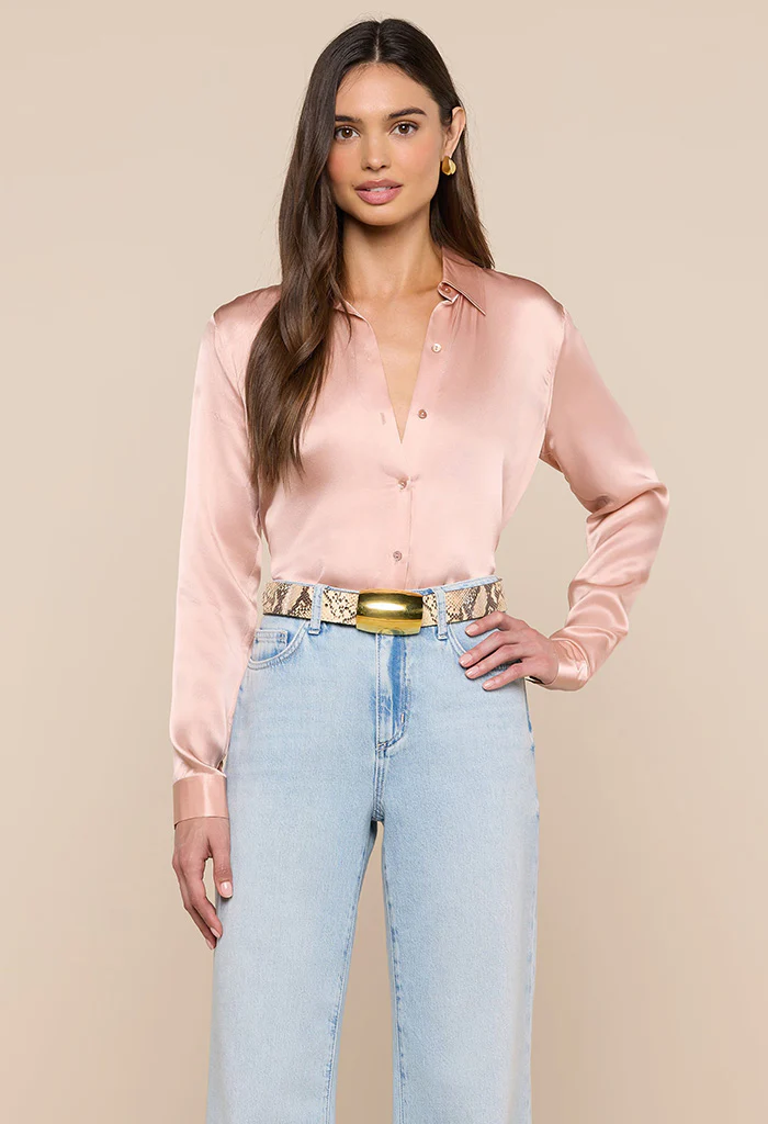 Tyler Silk Blouse - Misty Rose - Image 5