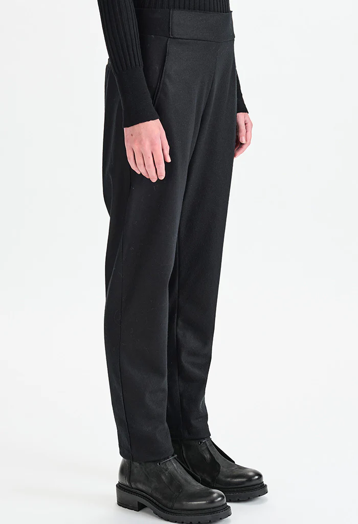 Virgin Wool Slim Pant - Black - Image 2