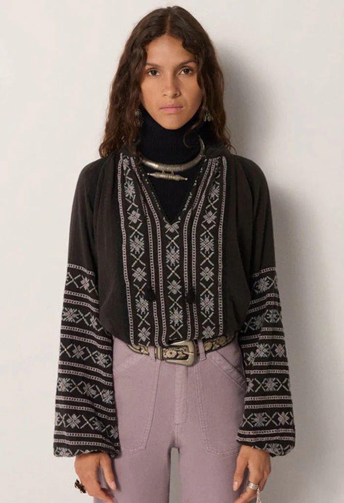 Virginia Blouse - Dusty Blue - Image 3