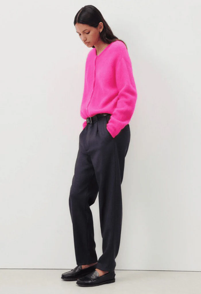 Vitow Cardigan - Fluro Pink Melange - Image 4