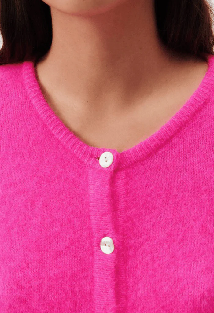 Vitow Cardigan - Fluro Pink Melange - Image 5