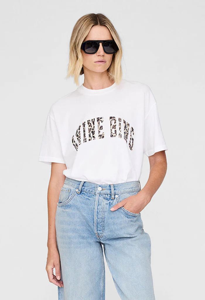 Walker Tee Anine Bing Leopard - Ivory - Image 2