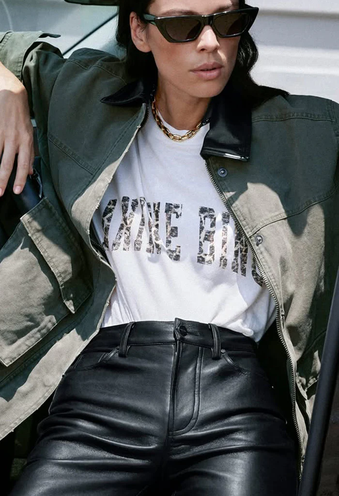 Walker Tee Anine Bing Leopard - Ivory - Image 5