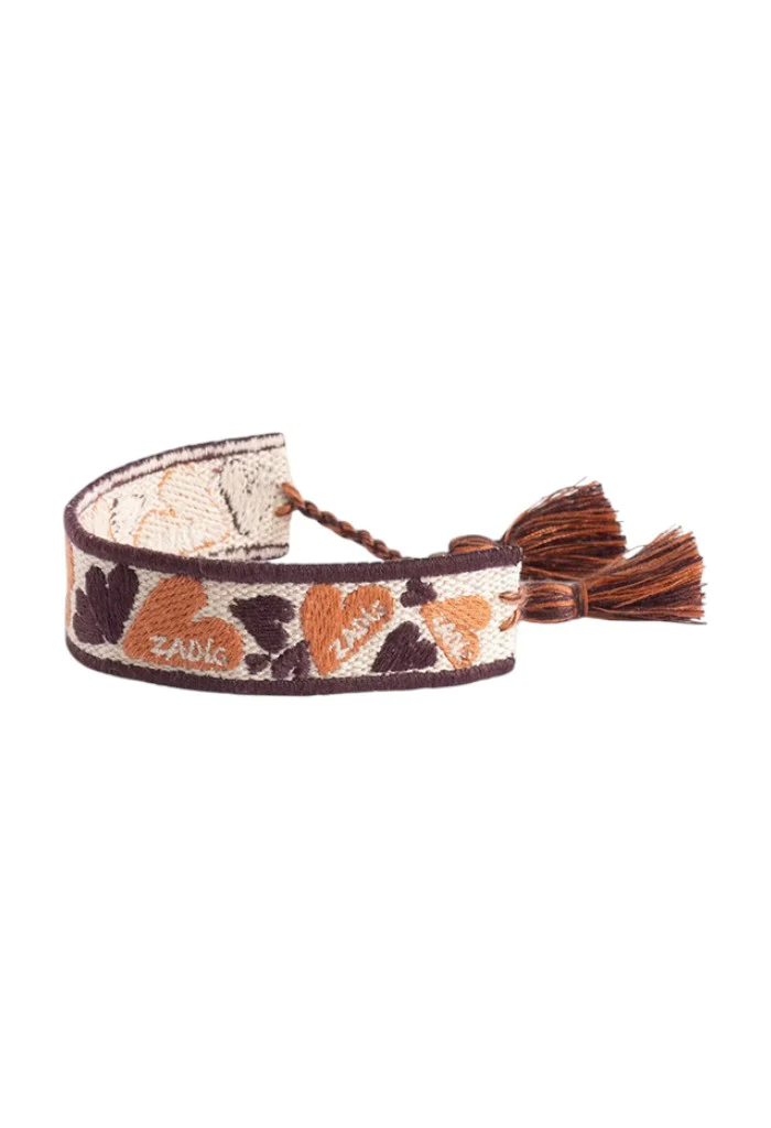 Zadig Woven Heart Bracelet - Flame