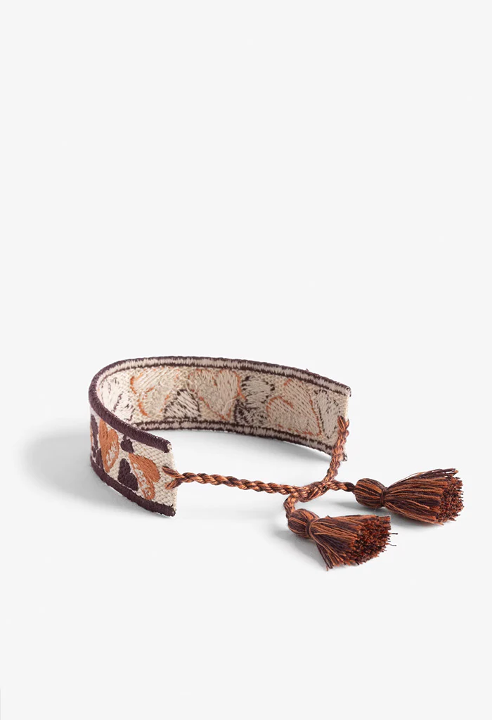 Zadig Woven Heart Bracelet - Flame - Image 4