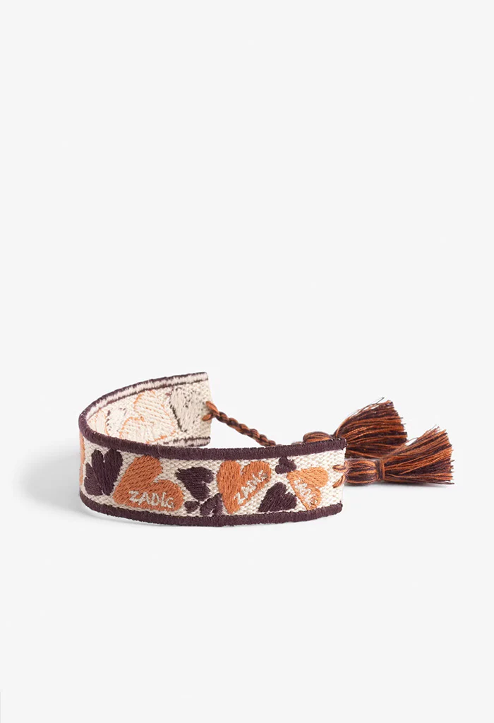 Zadig Woven Heart Bracelet - Flame - Image 6