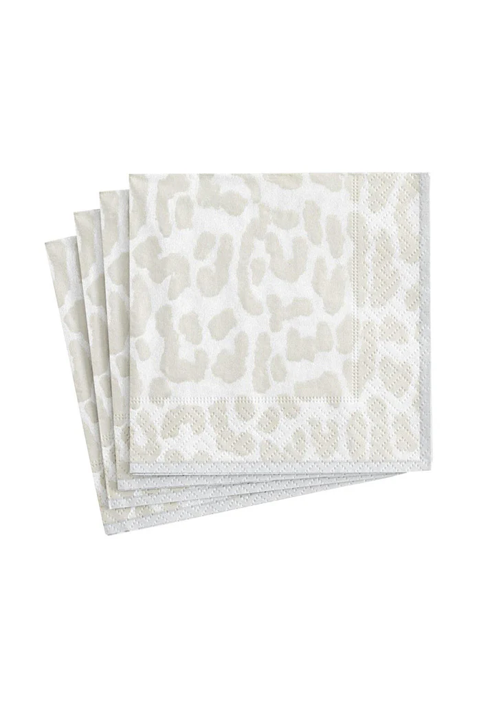 Zanzibar Paper Cocktail Napkins in Silver - Image 2
