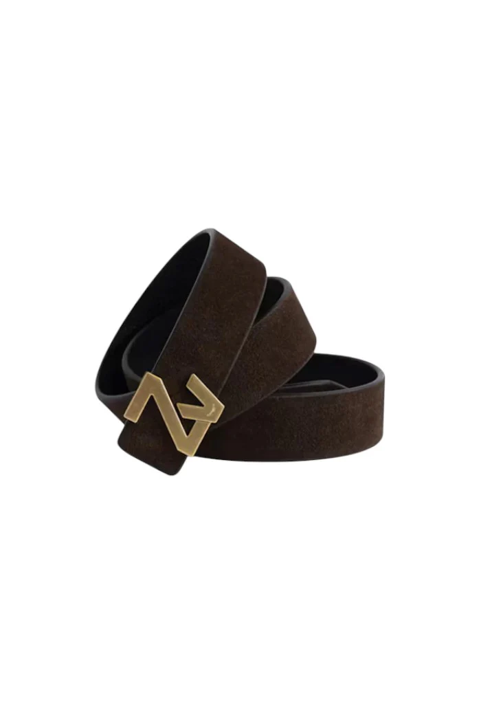 Zv Initial LA 30mm Suede Belt - Wood
